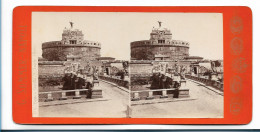 XX19392/ Stereofoto Rom Ponte E Castello  Foto  G. Sommer, Napoli Ca.1885 - Altri & Non Classificati