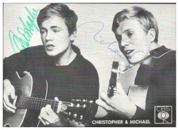 V6258/ Duo  Christopher & Michael Autogramm  Autogrammkarte 60er Jahre - Autógrafos