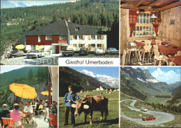 11856136 Urnerboden Gasthof Urnerboden Stube Terrasse Serpentinen Urnerboden - Autres & Non Classés