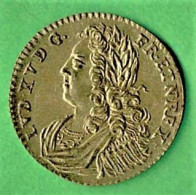 JETON / LOUIS XV / LUD.XV.D.G.FR.ET. N .REX / PACIS FLEMANDAE ..... / 24 Mm / 5.12 G / LAITON - Monarquía / Nobleza