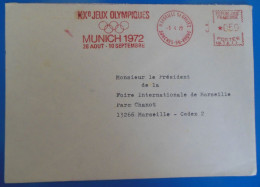 TAMPON SUR LETTRE   -   JEUX OLYMPIQUE DE 1972  -  CHINE - Covers & Documents