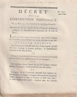 DECRET DE LA CONVENTION NATIONALE : Sauvegardes Des Bons Citoyens .... - Gesetze & Erlasse