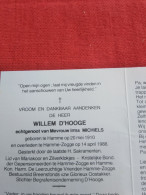 Doodsprentje Willem D'Hooghe / Hamme 20/5/1910 Hamme Zogge 14/4/1988 ( Irma Michiels ) - Religione & Esoterismo