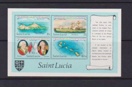 SAINT LUCIA    1982   Bicentenary  Of  Battle  Of  The  Saints      Sheetlet     MNH - St.Lucie (1979-...)