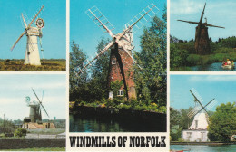 Postcard - Windmills Of Norfolk - Five Views - Card No.Plc14080 - Very Good - Sin Clasificación