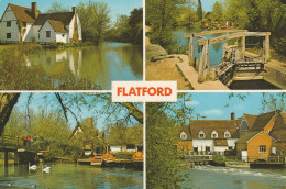 Postcard - Flatford - Four Views  - Card No.3ea34 - Very Good - Unclassified