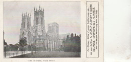 Postcard - York Minster, West Front - Very Good - Sin Clasificación