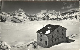 11853346 Zermatt VS Monte Rosa Huette Mit Matterhorn Und Gabelhorn Zermatt VS - Andere & Zonder Classificatie