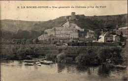 CPA La Roche Guyon Val D’Oise, Schloss, Bootsanleger, Blick Von Der Brücke - Sonstige & Ohne Zuordnung