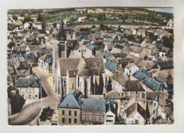 CPSM PONT SUR YONNE (Yonne) - En Avion Au-dessus De ........Vue D'ensemble - L'Eglise - Pont Sur Yonne