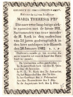 Pyp Maria-Theresia Hasselt 1780-1832 - Esquela