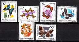 Congo Belge - Belgian Congo - Rwanda 1965 N° 112/117 MNH Butterflies - Papillons  Vlinders C10.00Eu. - Nuovi