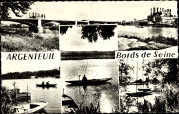 CPA Argenteuil Val D'Oise, Seine, Brücke, Fabrik, Angler, Boote - Andere & Zonder Classificatie
