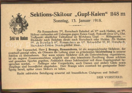 11853177 Kreuzlingen TG Sektion Bodan Sektions Skitour Gupf-Kaien Kreuzlingen - Autres & Non Classés