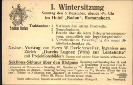 11853166 Kreuzlingen TG Sektion Bodan Erste Wintersitzung Einladung Kreuzlingen - Andere & Zonder Classificatie