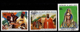 - HAUTE VOLTA - 1980 - YT N° 522/ 524 - Oblitérés - Personnalités - - Haute-Volta (1958-1984)