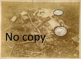 PHOTO FRANCAISE - CADAVRE DE 2 AVIATEURS ALLEMANDS ABATTU AU BOIS LE PRETRE PRES GEZONCOURT MEURTHE ET MOSELLE 1914 1918 - Krieg, Militär