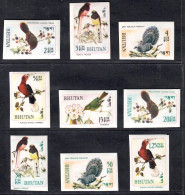 Bhutan 1968-69 15V Birds Imperf. MNH - Bhután