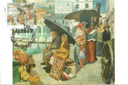 30909 - Carte Maximum - Portugal Açores - Pintura Contemporanea - Domingos Rebelo - Os Emigrantes - Cartoline Maximum