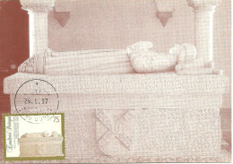30917 - Carte Maximum - Portugal - Escultura Tumulo De D. Afonso Conde De Ourém 1485 Igreja Ourém Tombeau - Maximum Cards & Covers