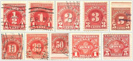 USA 1930/31 Full Set Of Ten Postage Dues Used - Usati