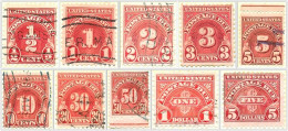 USA 1930/31 Full Set Of Ten Postage Dues Used - Gebraucht