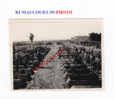 RUMAUCOURT-59-Cimetiere-Tombes-PHOTO Allemande-GUERRE 14-18-1 WK-MILITARIA- - Oorlogsbegraafplaatsen