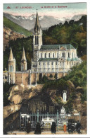 65  Lourdes -  La Grotte Et La Basilique - Lourdes
