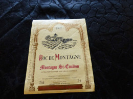 E-53 , Etiquette, Roc De Montagne, Montagne St-Emilion , 1997 - Bordeaux