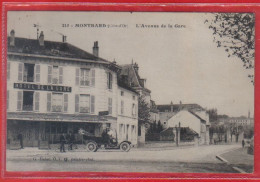 Carte Postale 21. Montbard  Hôtel De La Gare  Avenue De La Gare Très Beau Plan - Montbard