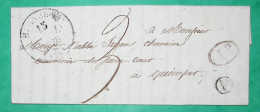 CAD TYPE 13 HENNEBONT MORBIHAN  DECIME + BOITE RURALE A PLOUAY POUR QUIMPER FINISTERE 1836 LETTRE COVER FRANCE - 1801-1848: Précurseurs XIX