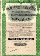 SOFORBEL - Société Forestière Belge; Part De Fondateur - Industrial