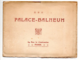 PARIS 17 - PALACE BALNEUM - 64 RUE DE LA CONDAMINE - DEPLIANT PUBLICITAIRE (FORMAT REPLIE ~15.5x11.5cm) - Arrondissement: 17