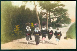 BJ005 JAPAN GIAPPONE WOMAN GIRL AT WORK  FARM OLD ORIGINAL POSTCARD - Otros & Sin Clasificación