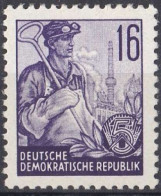 Allemagne RDA - DDR MH Impression Lithographique Du Plan Quinquennal De 1953 (H38) - Unused Stamps