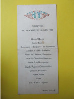 Menu Déjeuner Du Dimanche 10 Juin 1934 - Hotel Joyeux - Menükarten