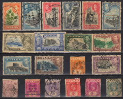 CEYLON - 20 Different, King George V And VI, King Edward, Old Issues Stamps Used (SRI LANKA) (**) - Sri Lanka (Ceylan) (1948-...)