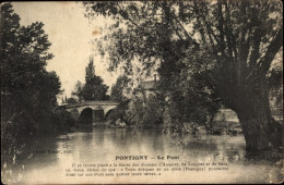 CPA Pontigny Yonne, Le Pont, Brücke - Autres & Non Classés
