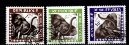 - HAUTE VOLTA - 1963 - YT N° Taxe 1 / 3 - Oblitérés - Tete D'Elephant - Upper Volta (1958-1984)