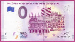 0-Euro XEJH 2019-1 ROSTOCK - 800 JAHRE HANSESTADT - 600 JAHRE UNIVERSITÄT - Pruebas Privadas