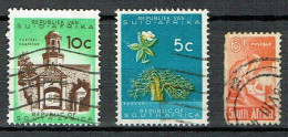 Lot De 3 Timbres AFRIQUE DU SUD 1962-1970 N°YT 269-320M Oblitérés - Usados