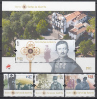 2022 Madeira Carlos Da Austria Complete Set Of 3 + Souvenir Sheet MNH @ BELOW FACE VALUE - Madère