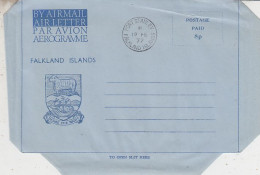 Falkland Islands 1977 Aerogramme A1a Unused (59806) With Wrinkle - Falklandeilanden