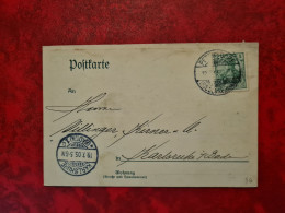 CARTE PETERSDORF POUR KARELSRUHE 1905 ENTETE SUTTERLIN GLASER FRITZ HECKERT PERTERSDORF - Altri & Non Classificati