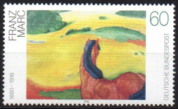GERMANY 1992 - 1v - MNH - Horse - Horses - Painting Franz Marc - Pferde Pferd Cheval Chevaux Caballos Paard Caballo - Pferde