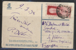 RUSSIE -PA N°39 /CP POUR LA FRANCE Obl CàD MOSCOU DU 9-7-34 - Cartas & Documentos