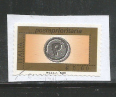 Repubblica Prioritario C.60 FALSO PASSATO PER POSTA Su Frammento Minimo - Tipo Del Unif.2984 - 2001-10: Storia Postale