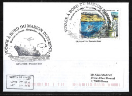 91- Y&T 1065 Sur Pli FDC Du 08/11/2023  Martin De Viviès " Voyage à Bord Du Marion Dufresne." - Brieven En Documenten