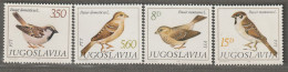 YOUGOSLAVIE- N°1811/4 ** (1982) Oiseaux - Nuovi