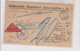 GERMANY 1910 NIEDER-INGELHEIM Nice Cover NACHNAHME - Covers & Documents